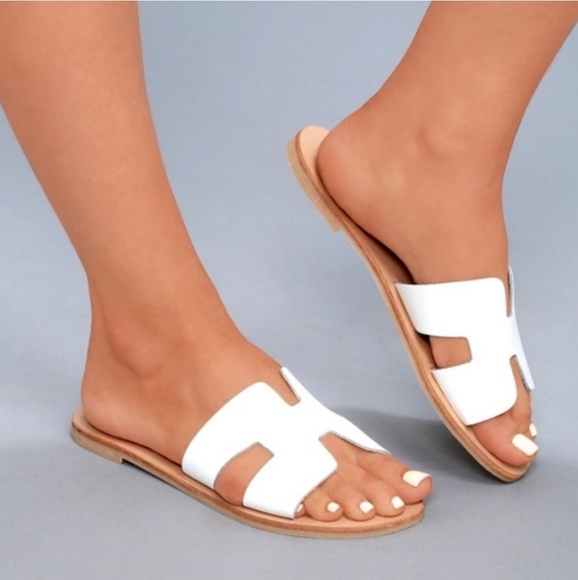 Steven By Steve Madden | Shoes | Steven By Steve Madden Greece Slide Sandals  White | Poshmark